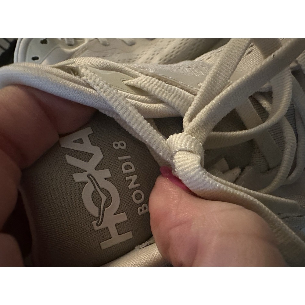 HOKA One One Shoes Men's Bondi 8 Everyday Running Shoes Size US 14D Cream #S32-8 - Picture 12 of 14